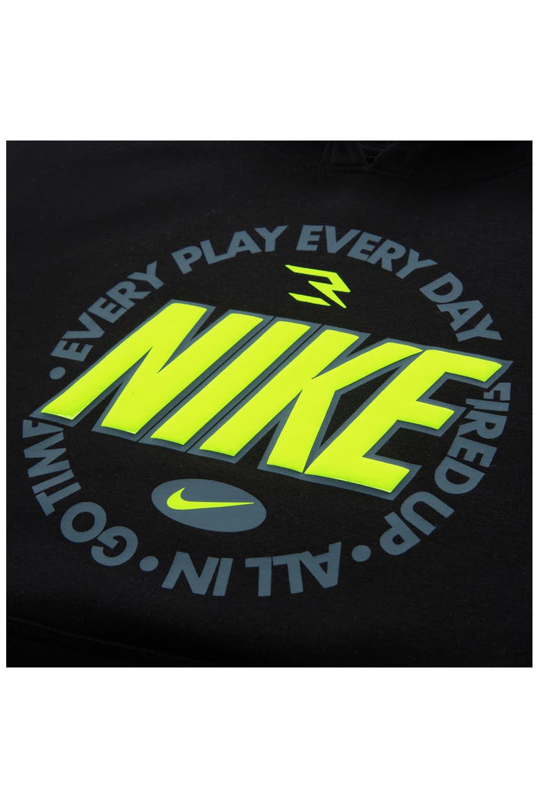Kids' Graphic Hoodie, Alternate, color, BLACK