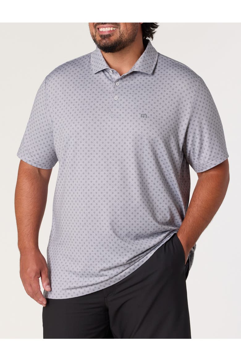 Big & Tall Final Drive Geometric Polo Shirt, Main, color, HEATHER GREY