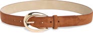 Vince Camuto Faux Leather Organic Buckle Belt