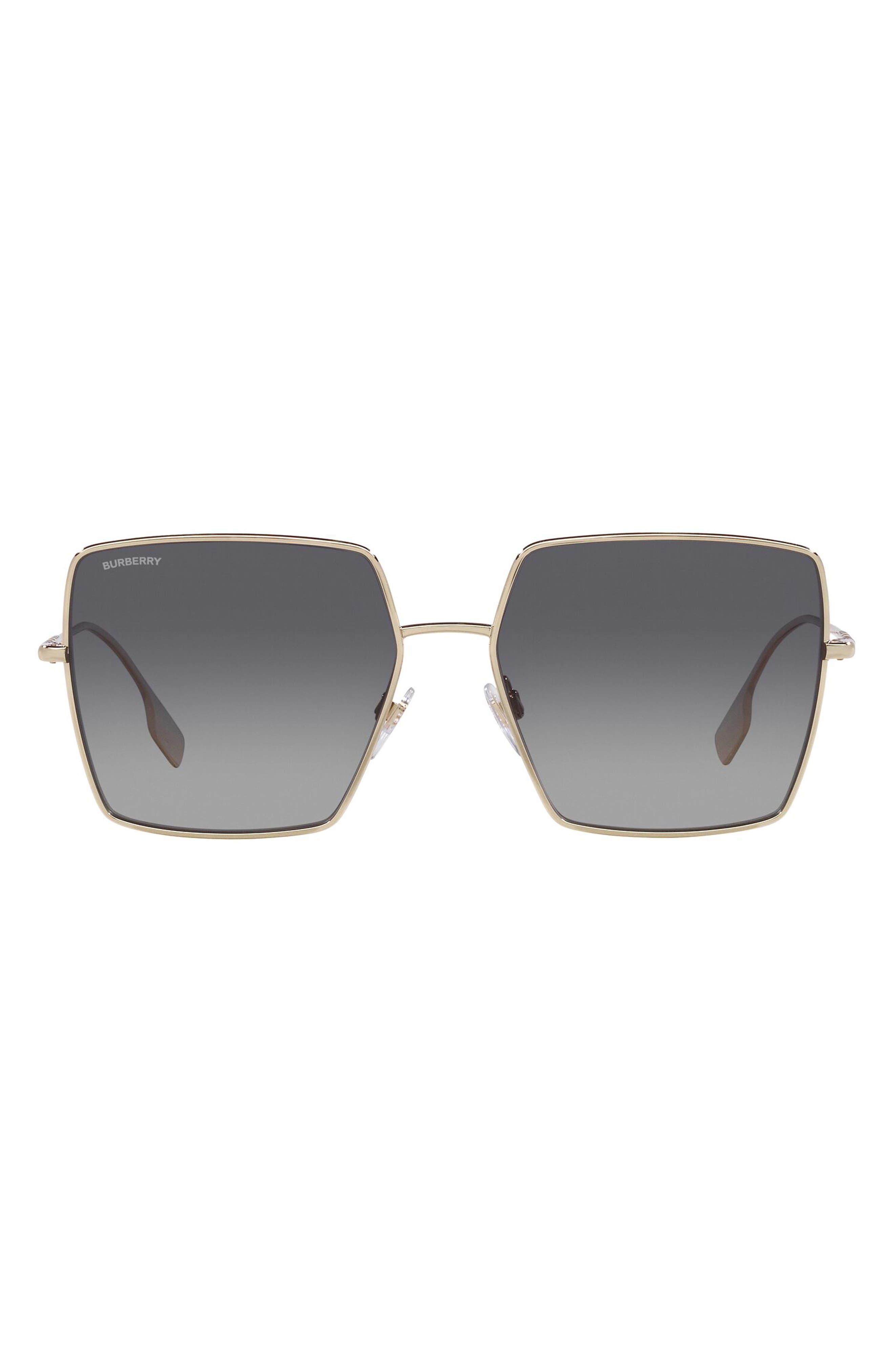 58mm Gradient Polarized Square Sunglasses