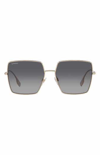 58mm Gradient Polarized Square Sunglasses