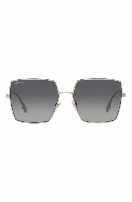 58mm Gradient Polarized Square Sunglasses