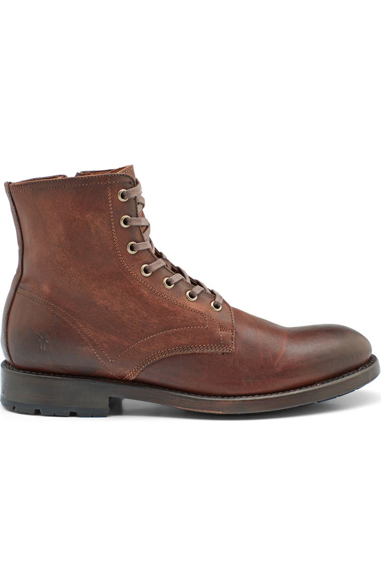 Frye Bowery Lace-Up Boot, Alternate, color, Cognac
