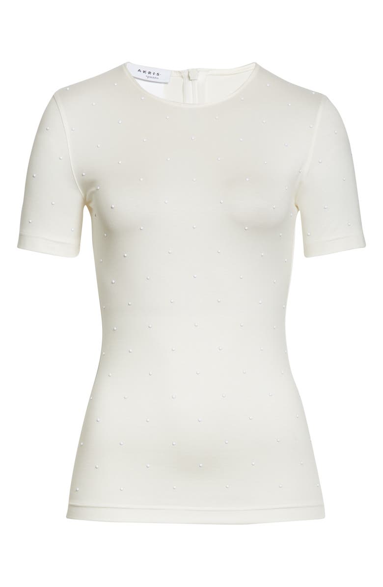 Akris punto Pin Dot Stud Cotton Tee, Alternate, color,