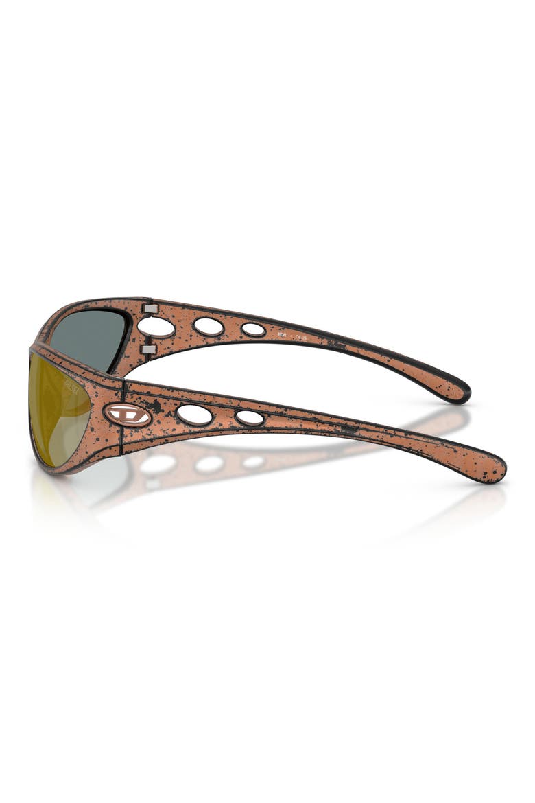 63mm Oversize Cat Eye Sunglasses, Alternate, color, BRONZE BARRELING BLACK