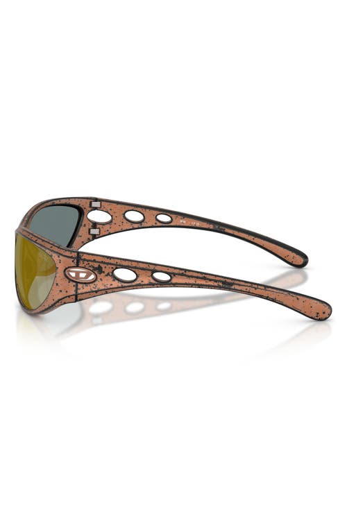 Diesel Men's Dl3004u Cat-eye Sunglasses In Bronze Barreling Black