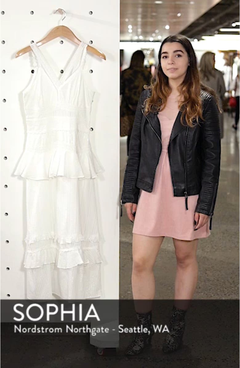 Cotton Crochet Mix Ruffle Dress, sales video thumbnail