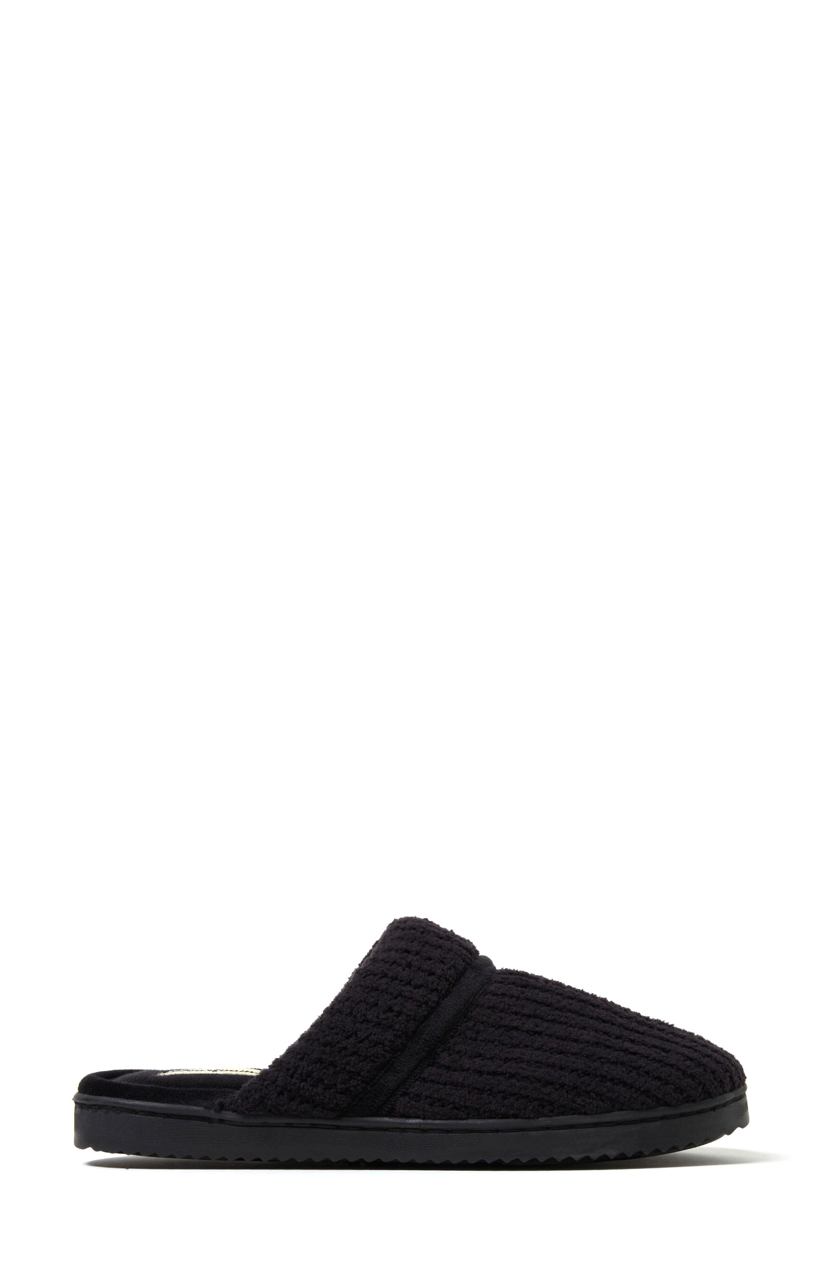 Serena Marled Chenille Scuff House Slipper, Alternate, color, BLACK