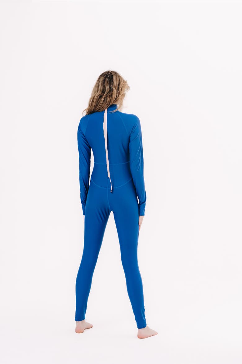 Women's Full-Body One-Piece Swimsuit - UPF 50+, Alternate, color, Bright Ocean Blue