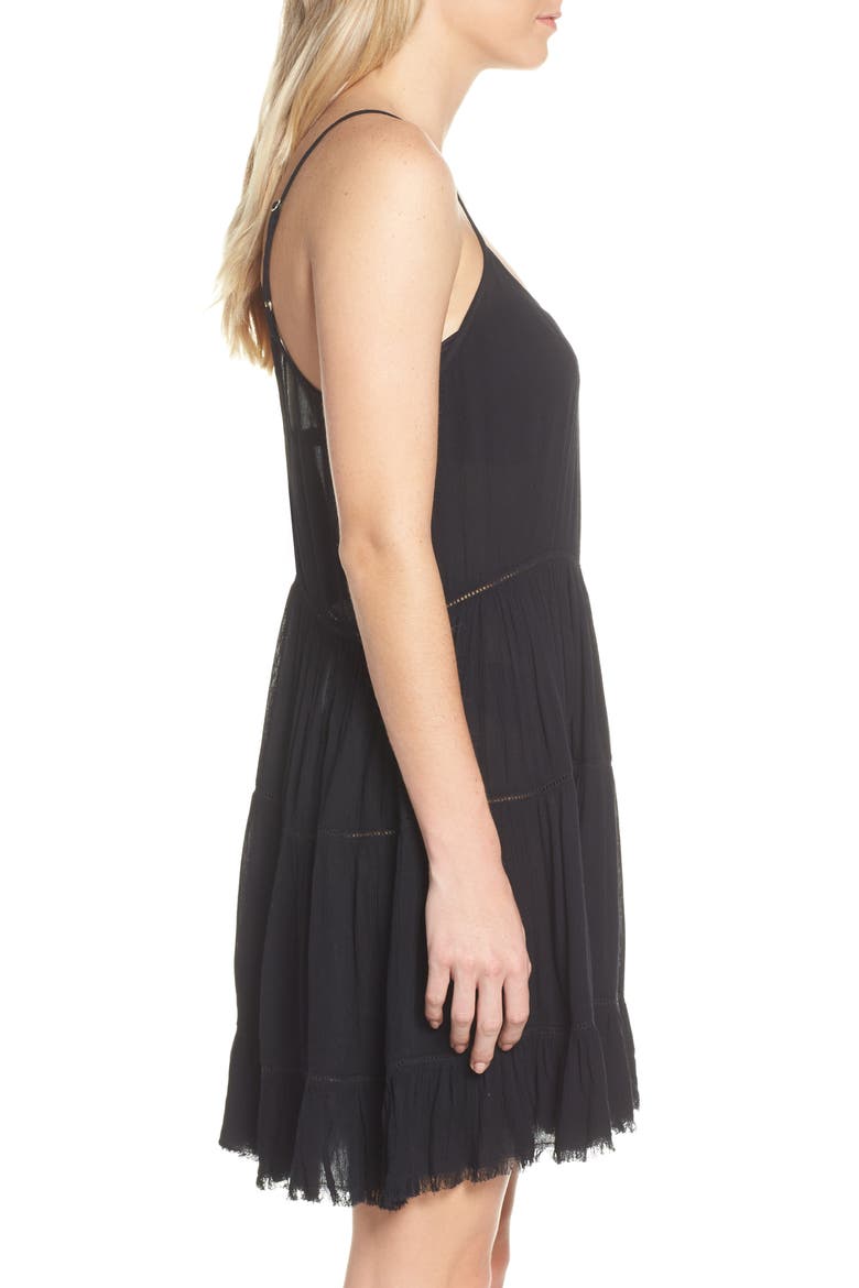 Cover-Up Minidress, Alternate, color, BLACK