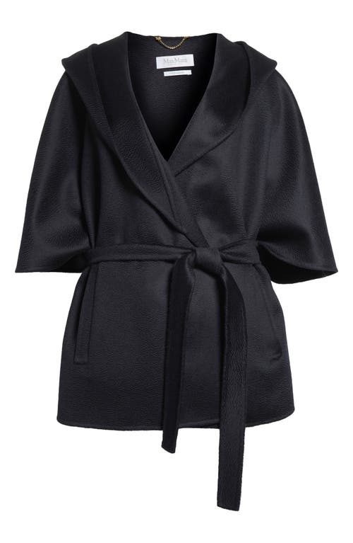 Max Mara Duccio Belted Cashmere Double Face Wrap Cape In Ultramarine