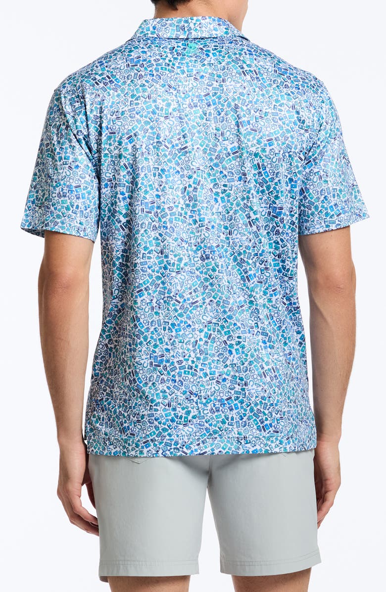 Robert Graham Lucky Stroke Golf Print Performance Polo, Alternate, color,