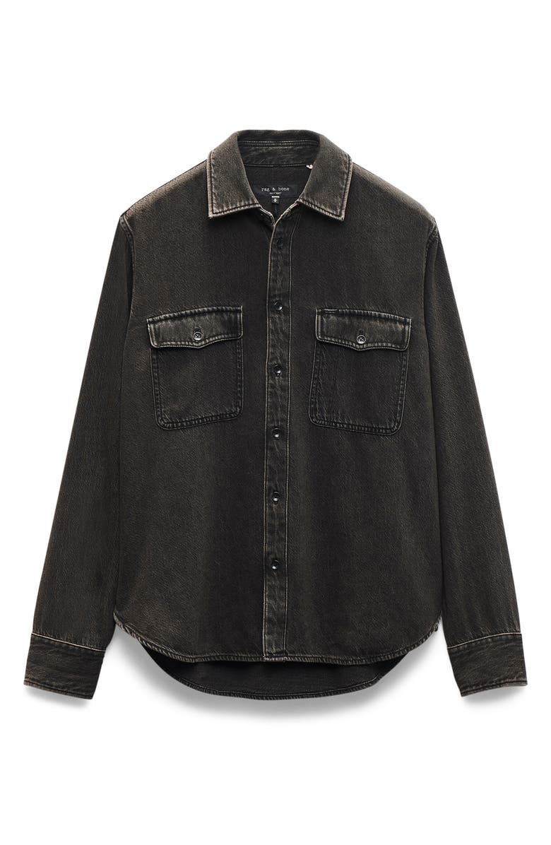 rag & bone Infused Denim Shirt Jacket, Alternate, color, Black