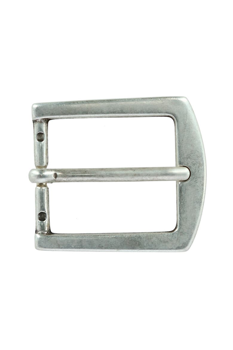 32mm Square Bubble Edge Solid Brass Harness Belt Buckle, Main, color, Antique Silver