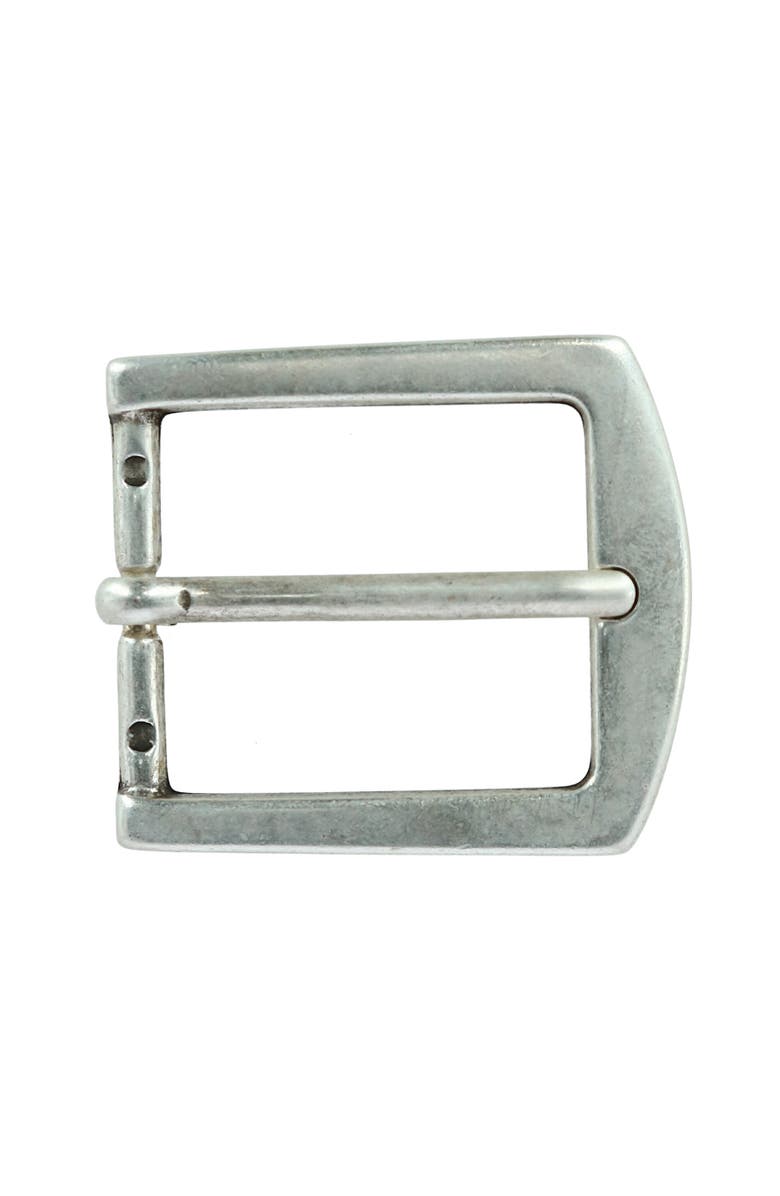 Trafalgar 32mm Square Bubble Edge Solid Brass Harness Belt Buckle, Main, color, Antique Silver