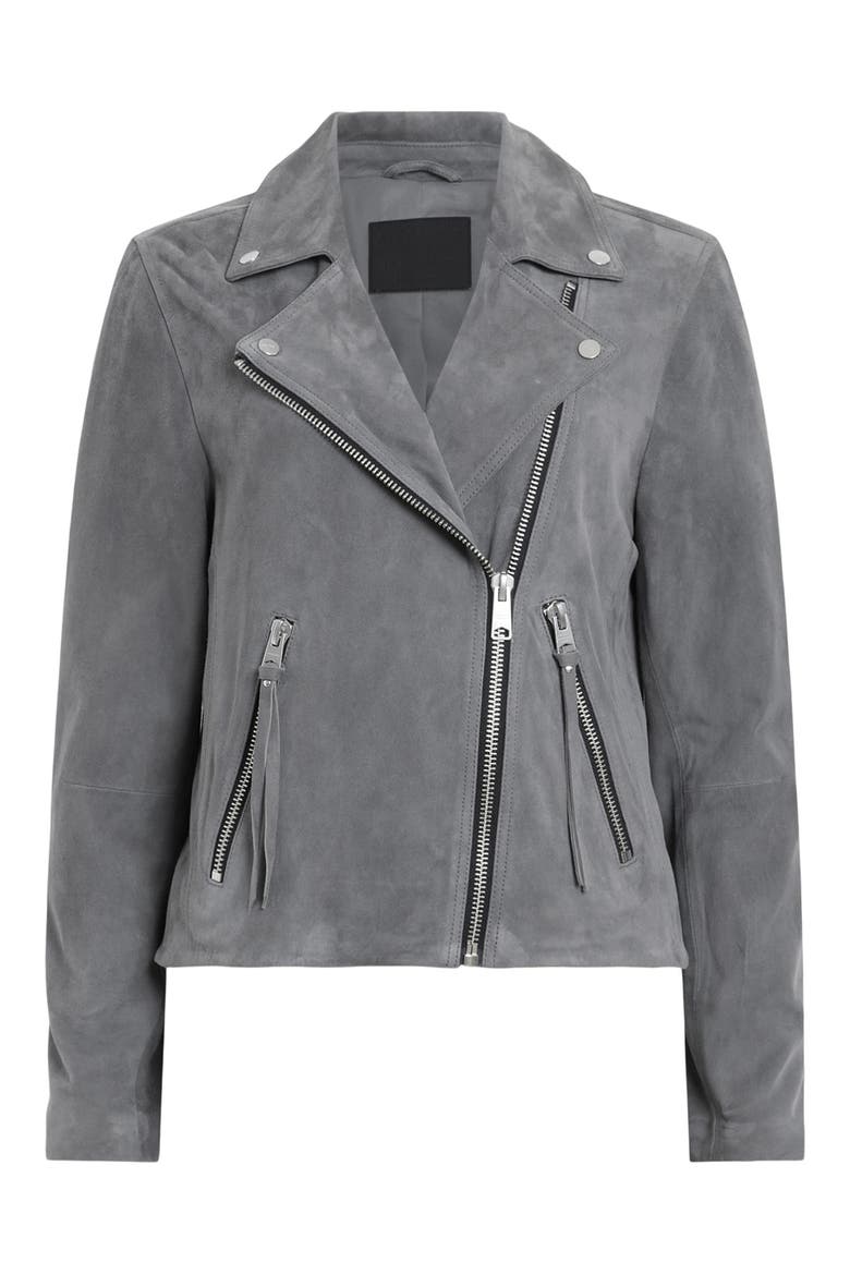 Dalby Suede Moto Jacket, Alternate, color, GHOST GREY