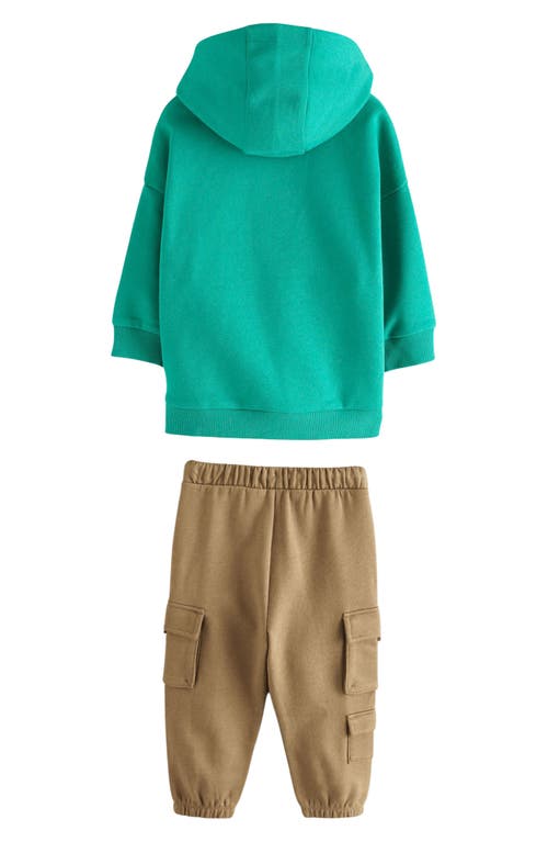 Next Kids' Roar Hoodie & Cargo Joggers Set In Green