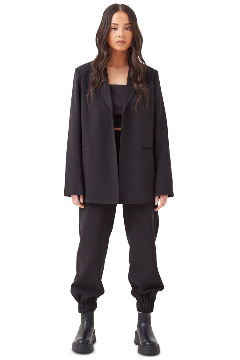 Aiden Oversize Blazer, Alternate, color, BLACK