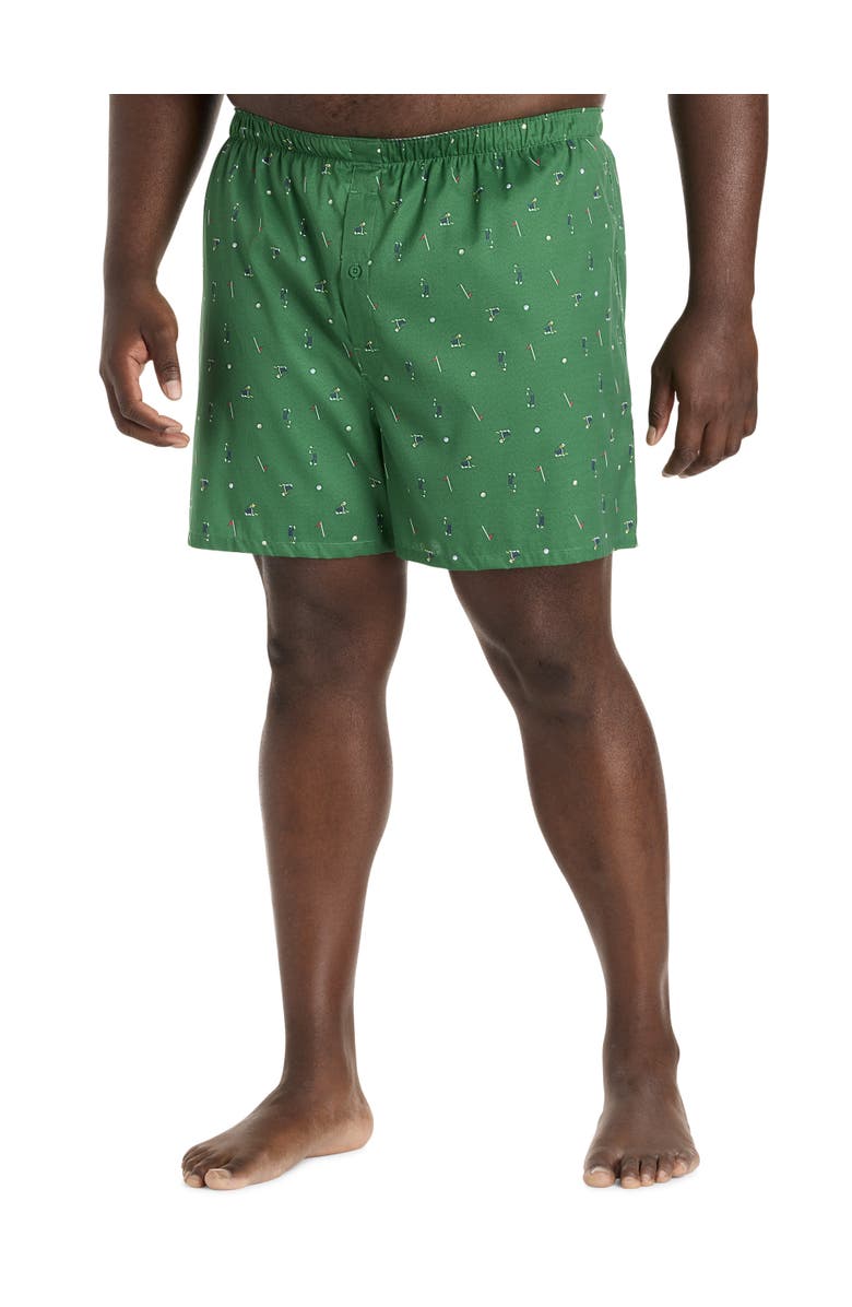 Harbor Bay by DXL Big & Tall 3-pk 4.5 Inch Woven Boxers, Alternate, color, Verdant Green