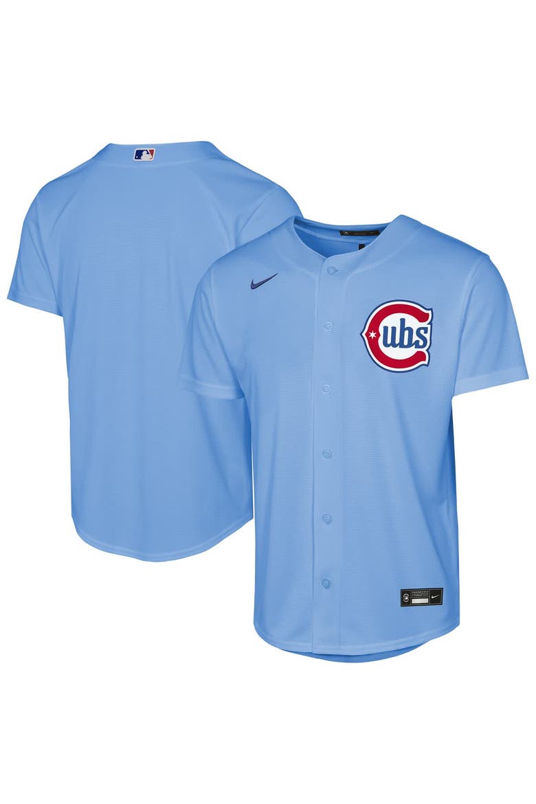 Youth Nike  Light Blue Chicago Cubs Alternate Replica Jersey, Main, color, Light Blue