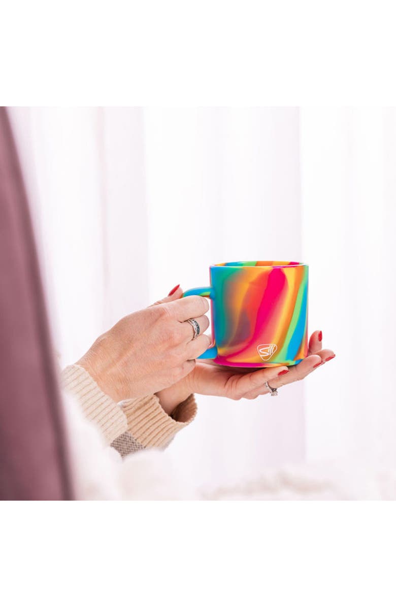 Silipint 2 Pack 16oz Silicone Coffee Mug W/ Lid, Alternate, color, Multicolored