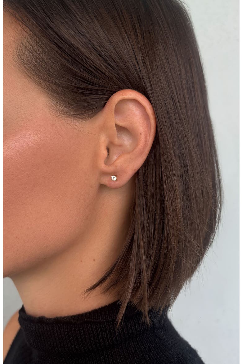 14k Gold Plated Round Cubic Zirconia Stud Earring Set, Alternate, color, GOLD