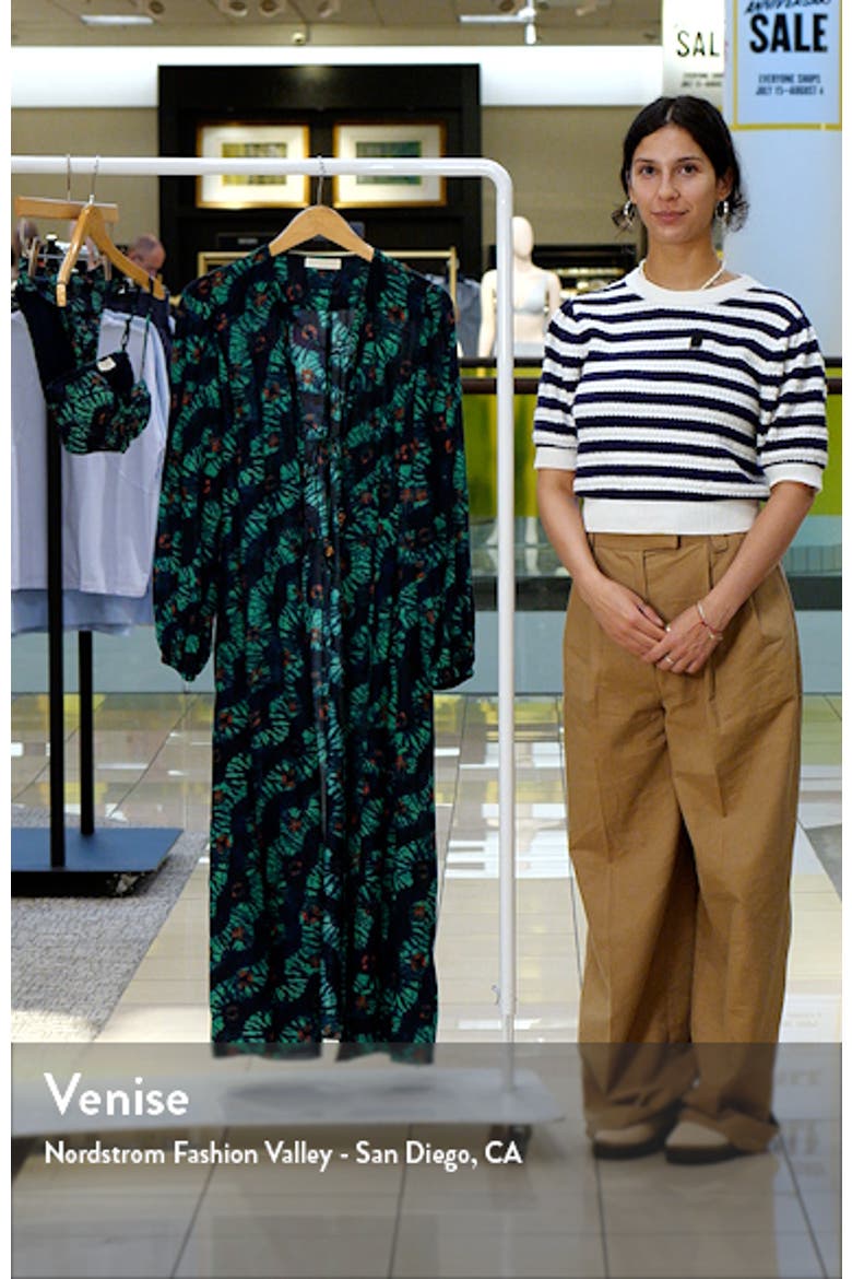 Amina Long Sleeves Cotton Blend Cover-Up Dress video
