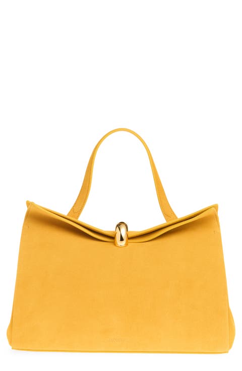 Le Valerie Suede Top Handle Bag