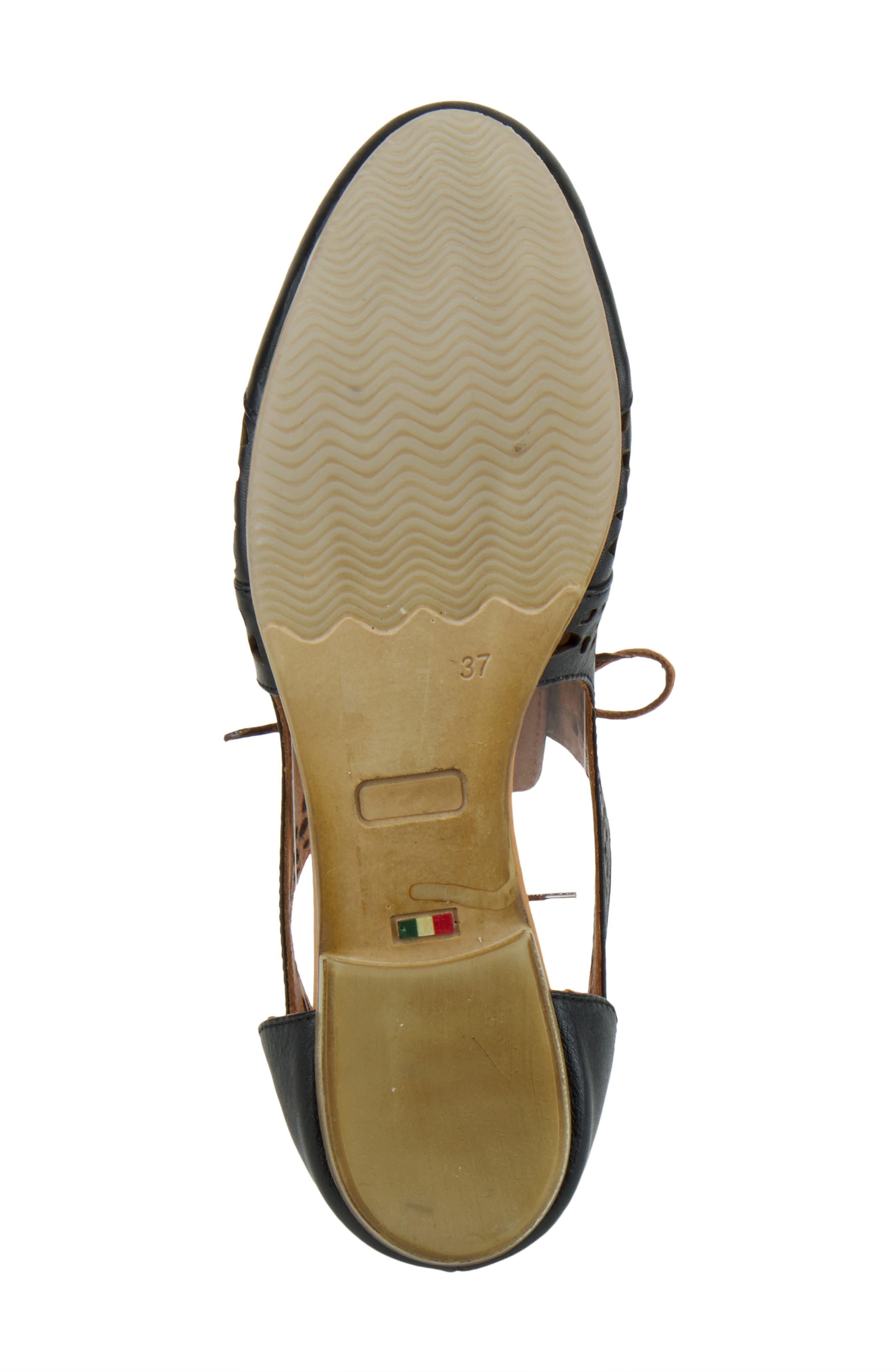 Spring Step Theone Cutout Derby Flat, Alternate, color, Black Leather