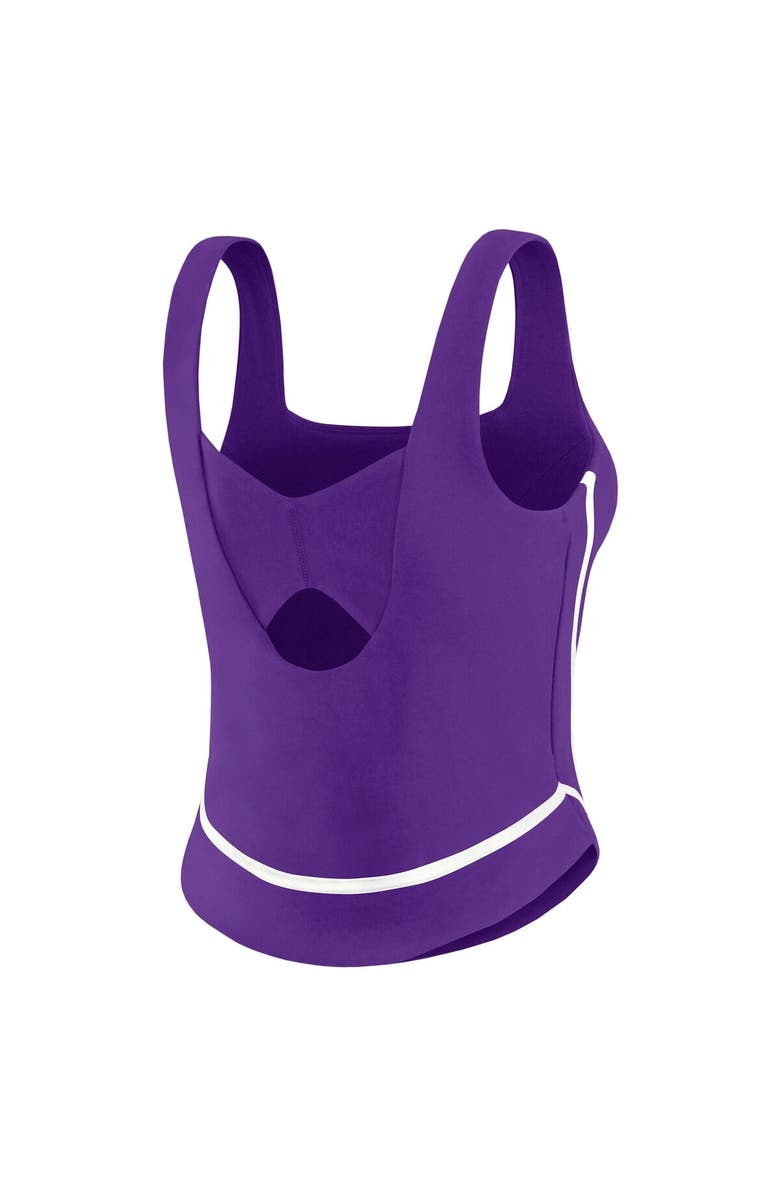 WEAR by Erin Andrews Women's WEAR by Erin Andrews Purple Minnesota Vikings Square Neck Tank Top, Alternate, color, Purple