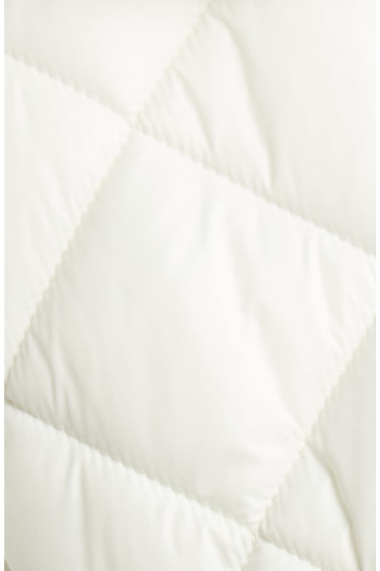 Diamond Quilt Hooded Belted Shacket, Main, color, CREAM