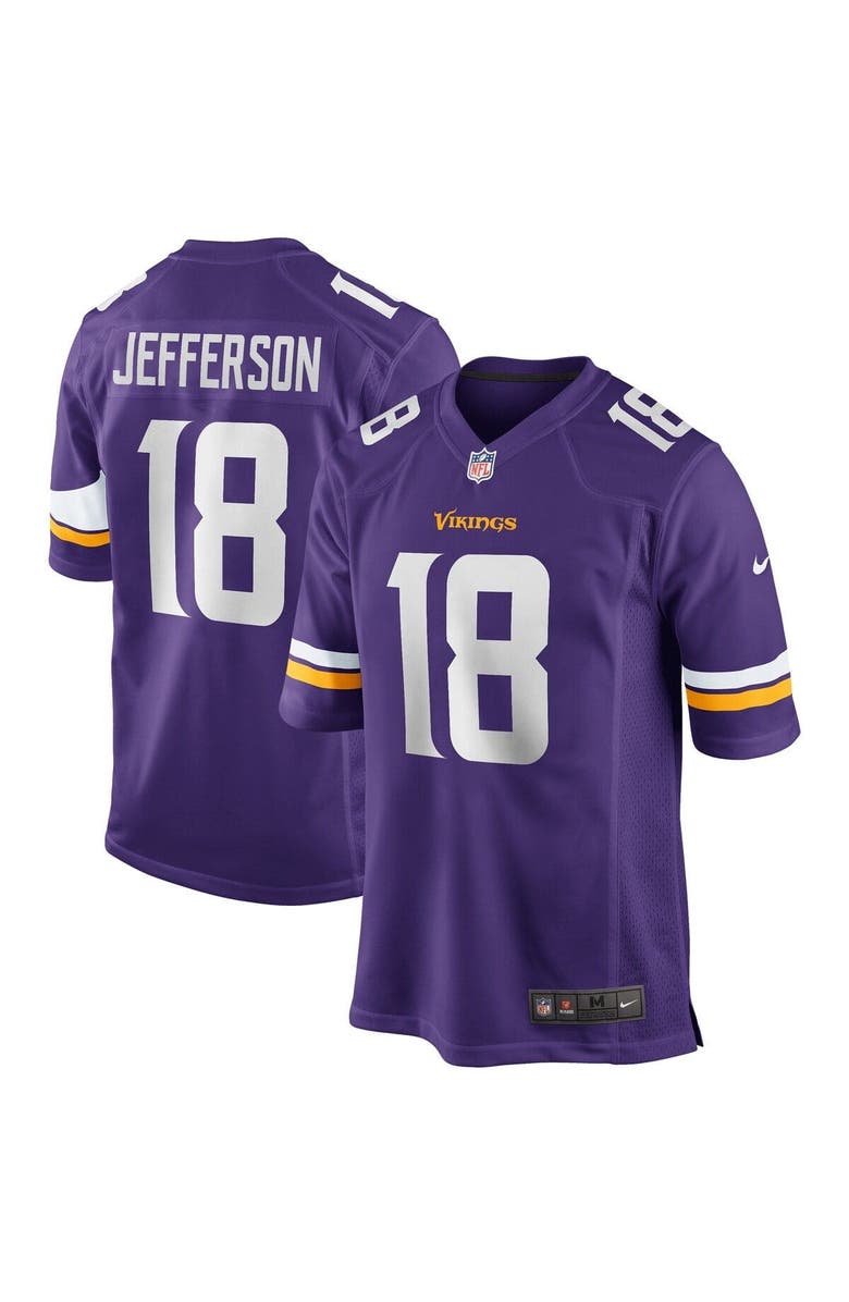 Nike Men's Nike Justin Jefferson Purple Minnesota Vikings Player Game Jersey, Main, color, Purple