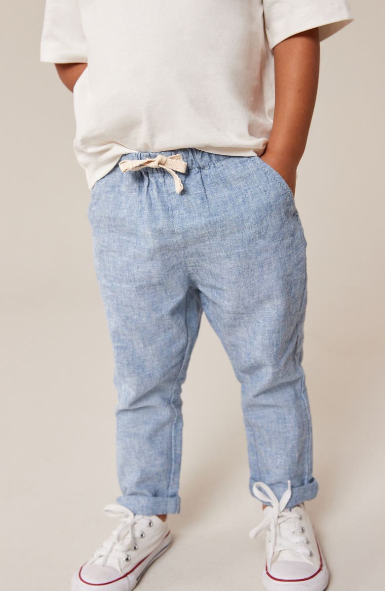 NEXT Kids' Drawstring Linen Blend Pants, Alternate, color, 