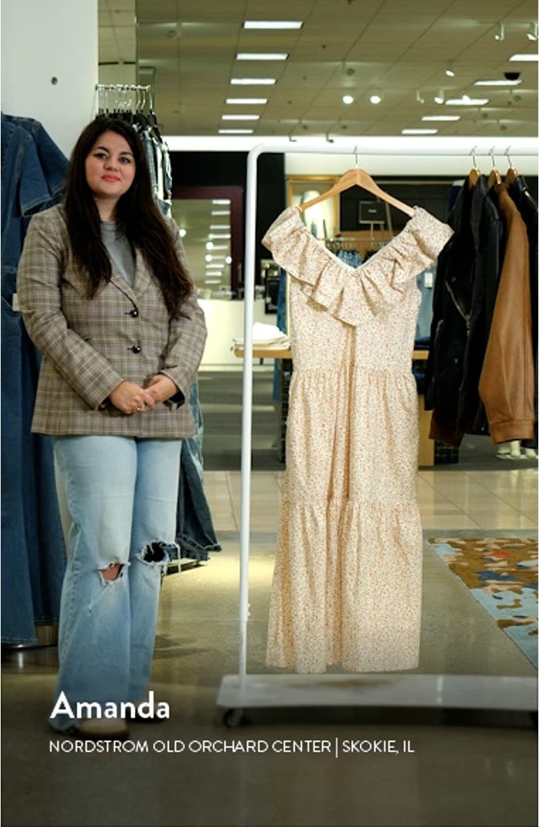 Floral Ruffle Tiered Midi Dress, sales video thumbnail