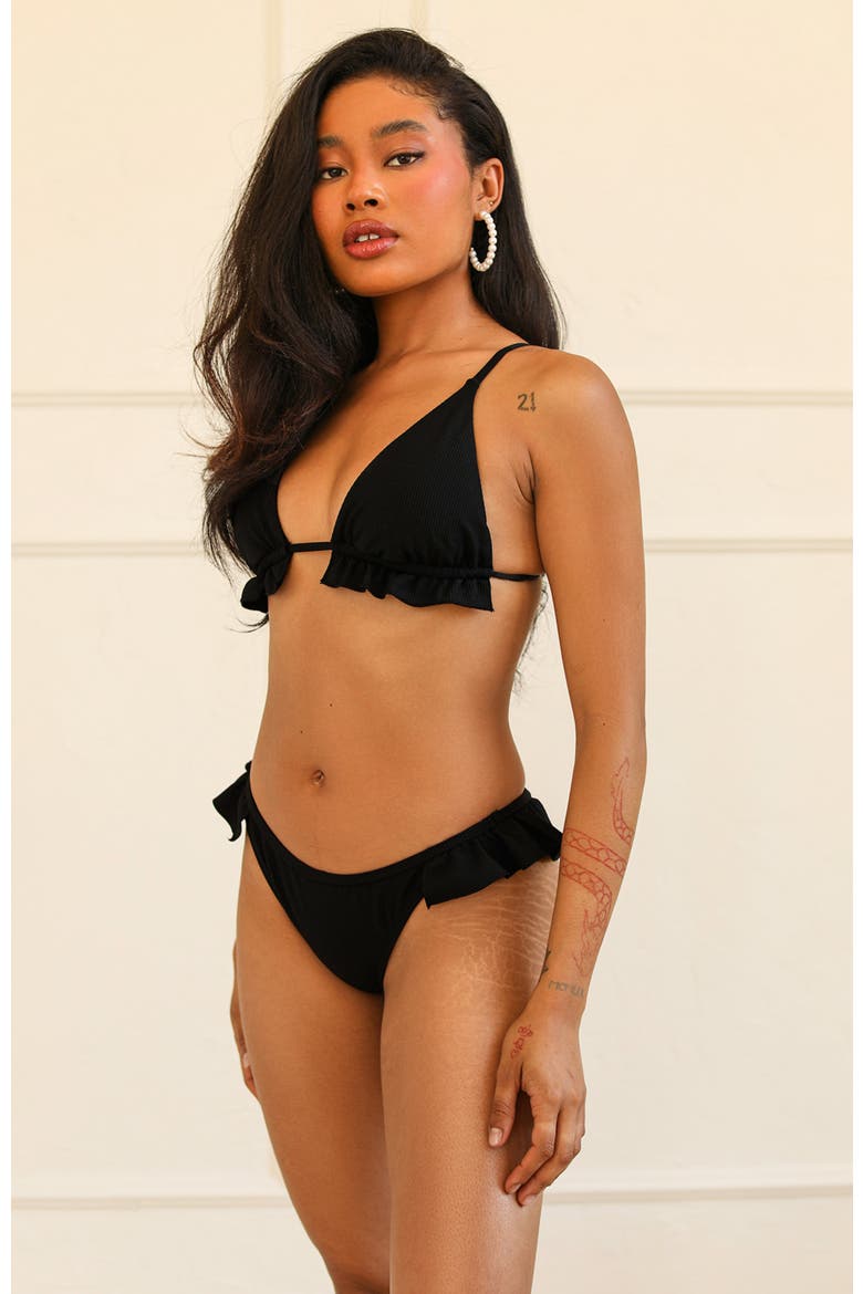 Isla Top, Alternate, color, Black Rib