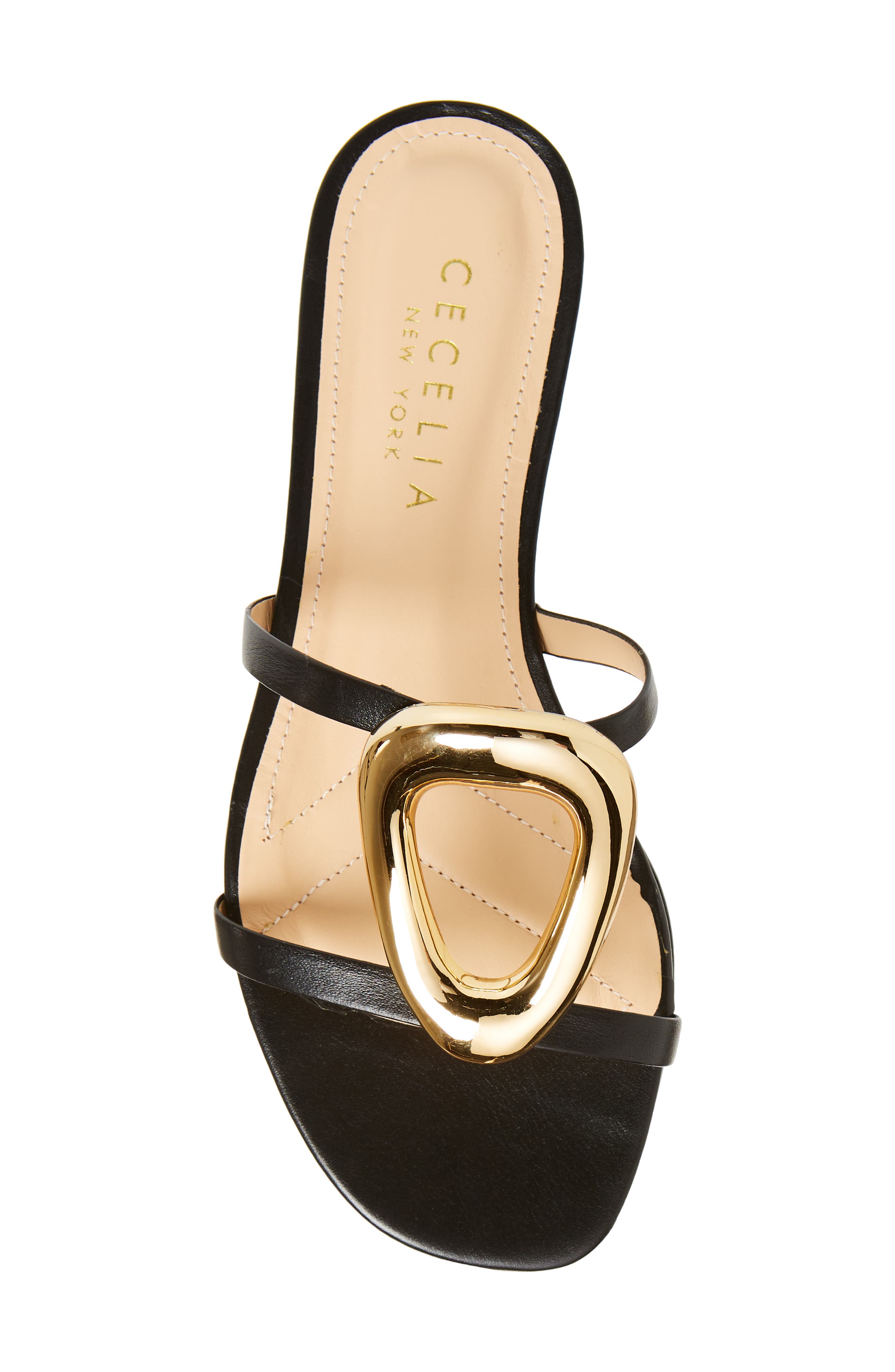 Cecelia New York Melissa Slide Sandal, Alternate, color, Black Gold