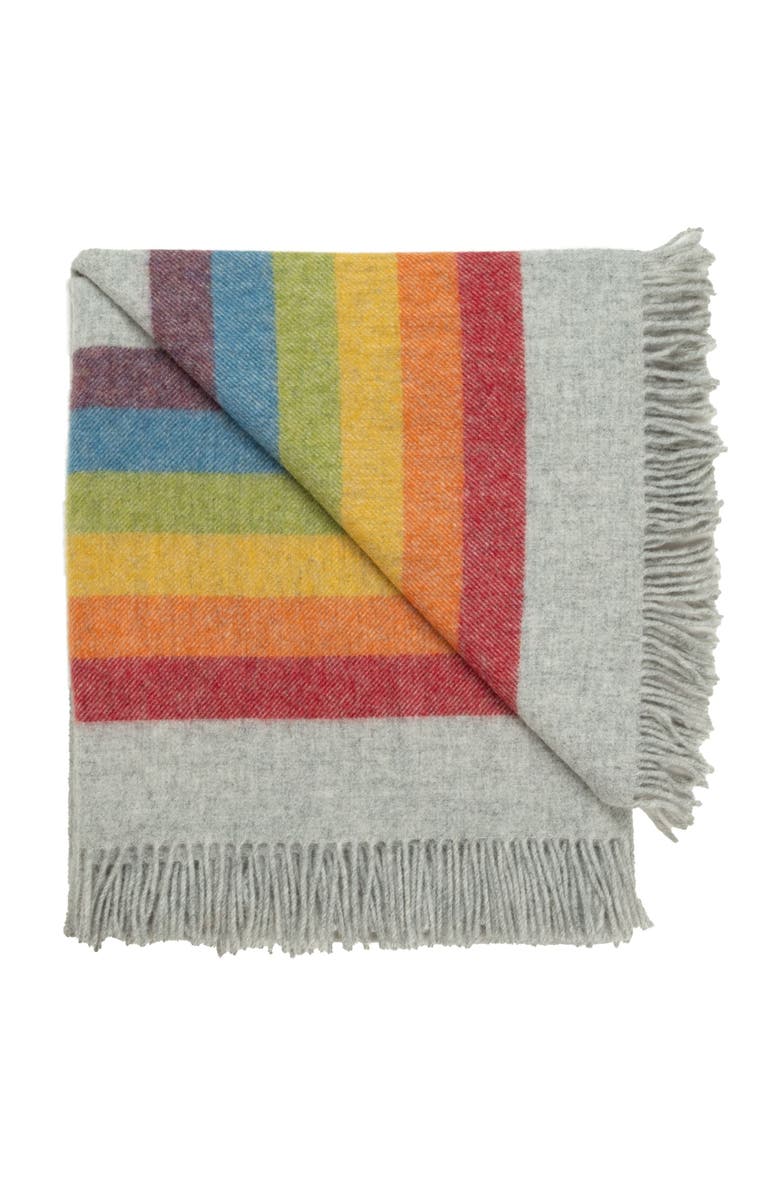 Prince of Scots Southampton Home Wool That 70's Throw, Alternate, color, Grey