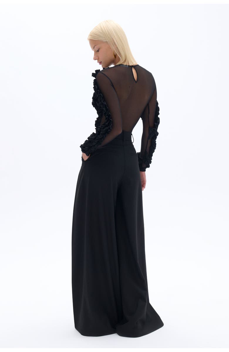 Nocturne Tulle Body with Ruffle Detail, Alternate, color, 