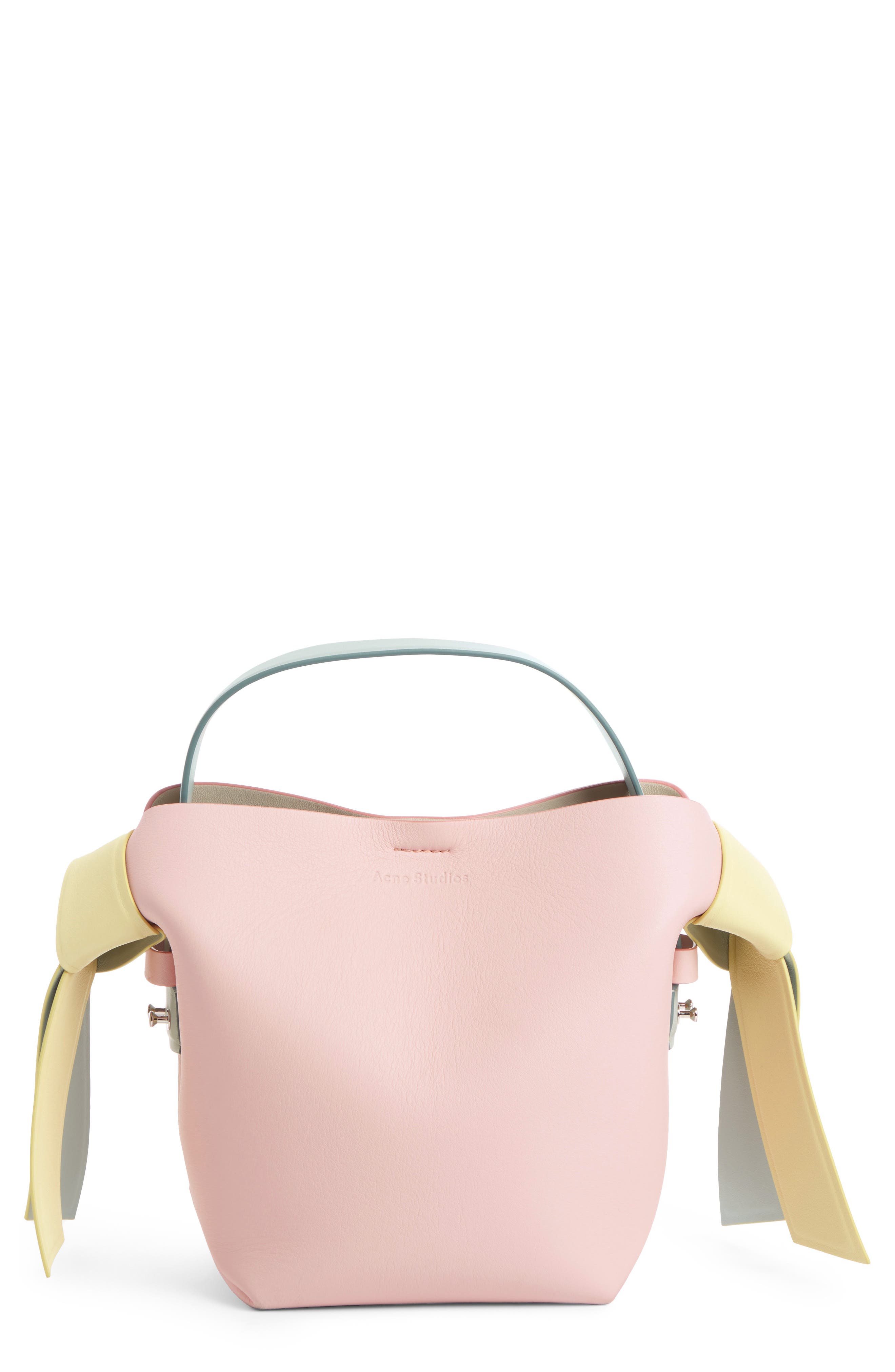 Acne Studios Mini Musubi Leather Top Handle Bag, Main, color, 