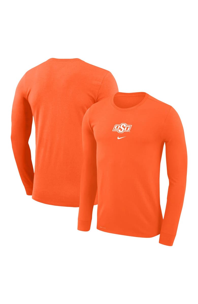 Nike Men's Nike Orange Oklahoma State Cowboys Basketball Shootaround Long Sleeve T-Shirt, Main, color, Orange