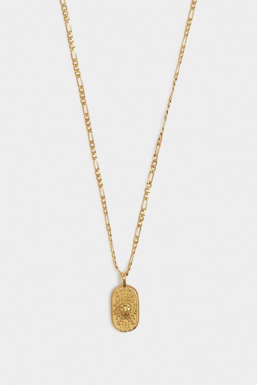 Katie Loxton 'leo' Waterproof Gold Zodiac Necklace In Brown