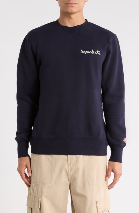 Signature Crewneck Cotton Blend Fleece Sweatshirt