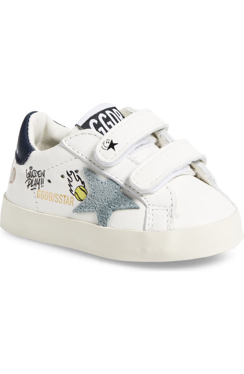 Golden Goose Baby School Leather Upper Sneaker, Main, color, White/ Light Blue/ Blue