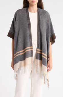 Feather Soft Large Stripe Ruana