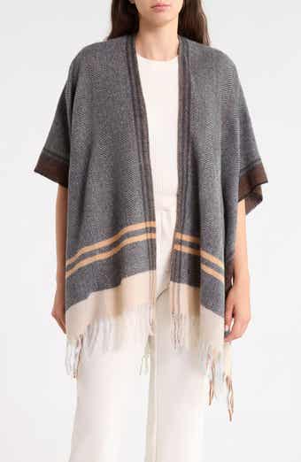 Feather Soft Large Stripe Ruana