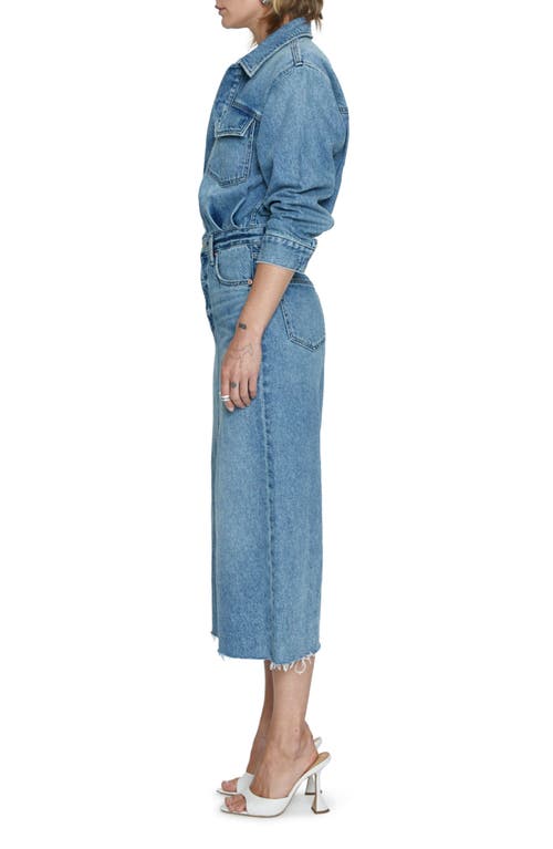 Pistola Amira Long Sleeve Denim Midi Dress