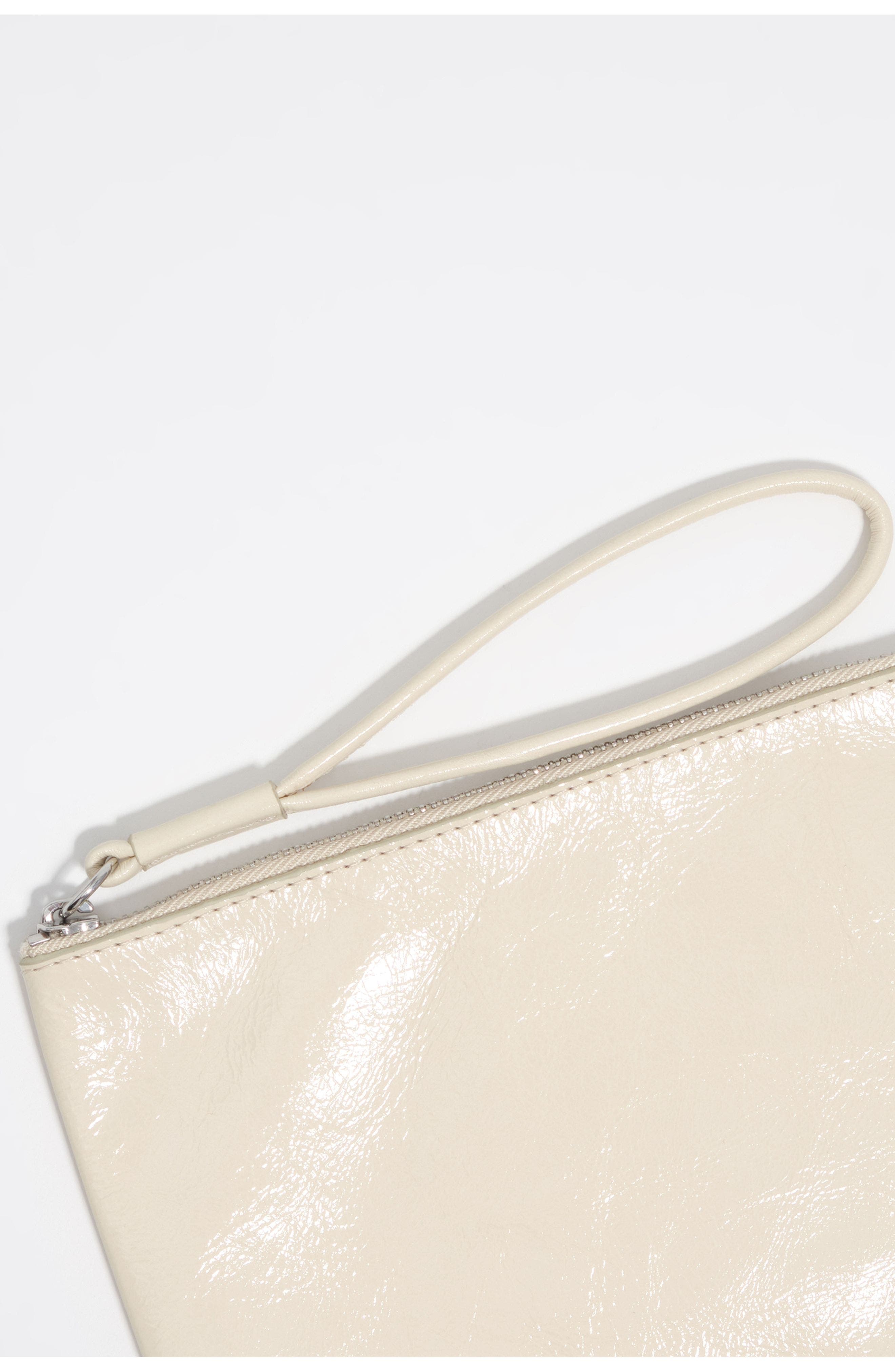 Bimba y Lola Medium Leather Zip Clutch, Alternate, color, 