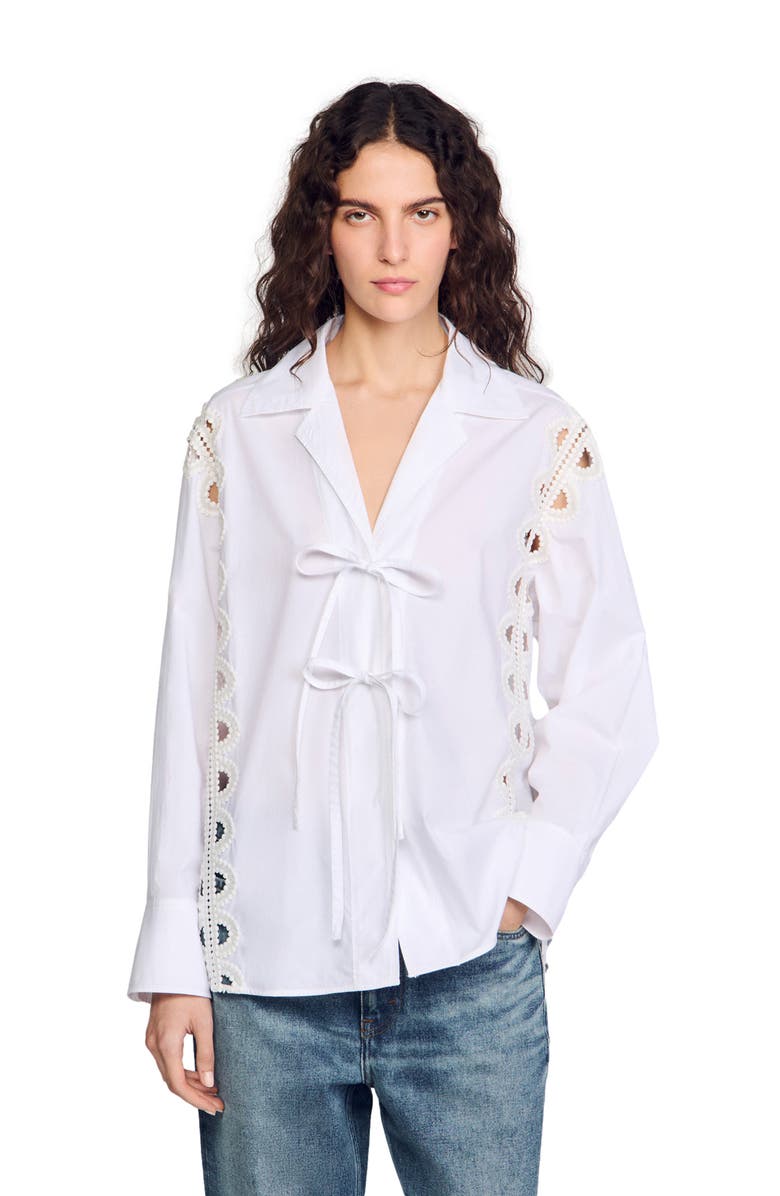 SANDRO Poplin shirt, Alternate, color,