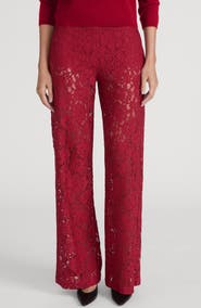 FRAME The Lace High Waist Wide Leg Pants