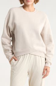 CALVIN KLEIN PERFORMANCE Embroidered Logo Crossover Hem Sweatshirt